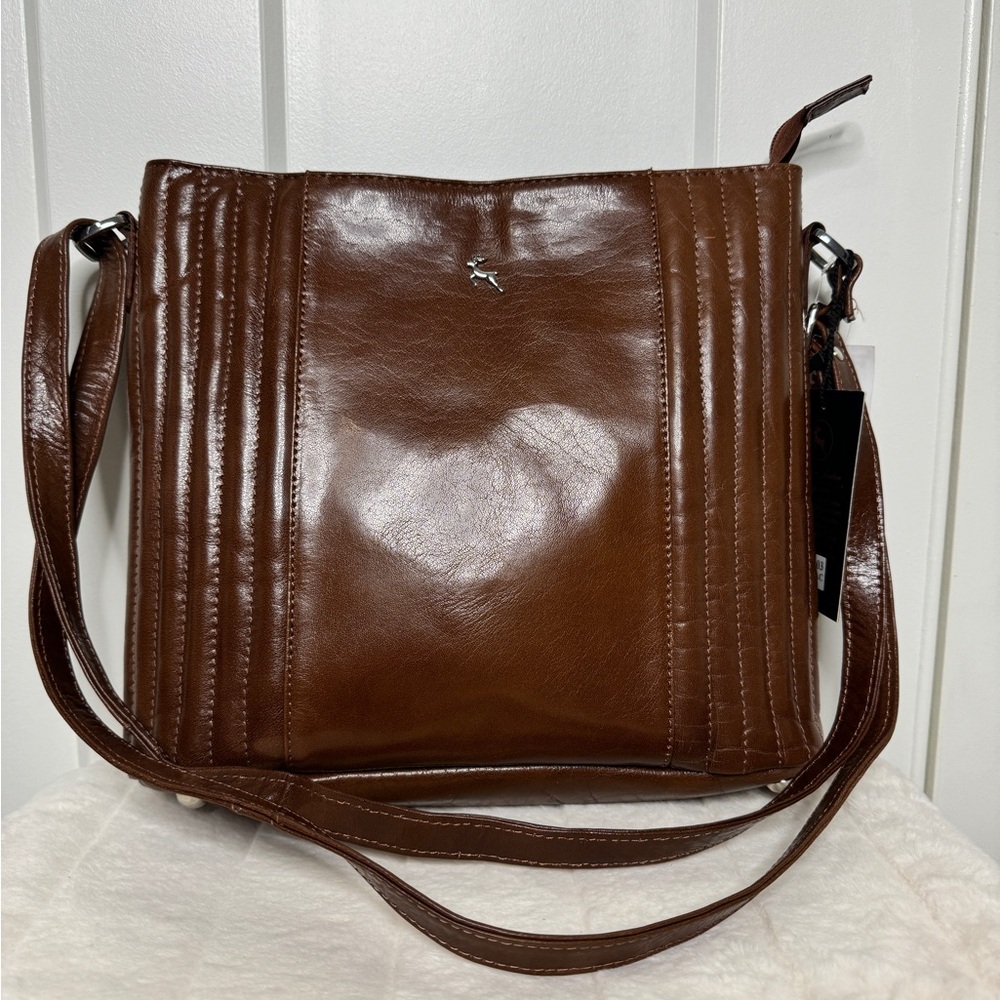 NWT Ashwood Leather Adjustable Crossbody Bag Purse - Picture 1 of 6